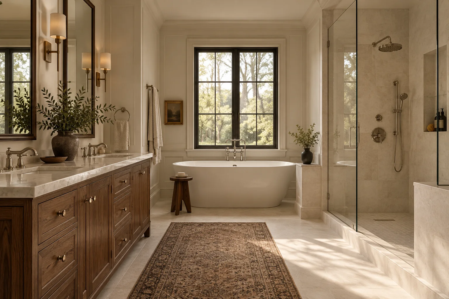 AI-generated bathroom design concept